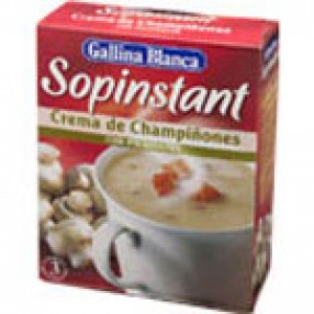 SOPINSTANT GALLINA BLANCA crema de champiñones sobre 54 grs